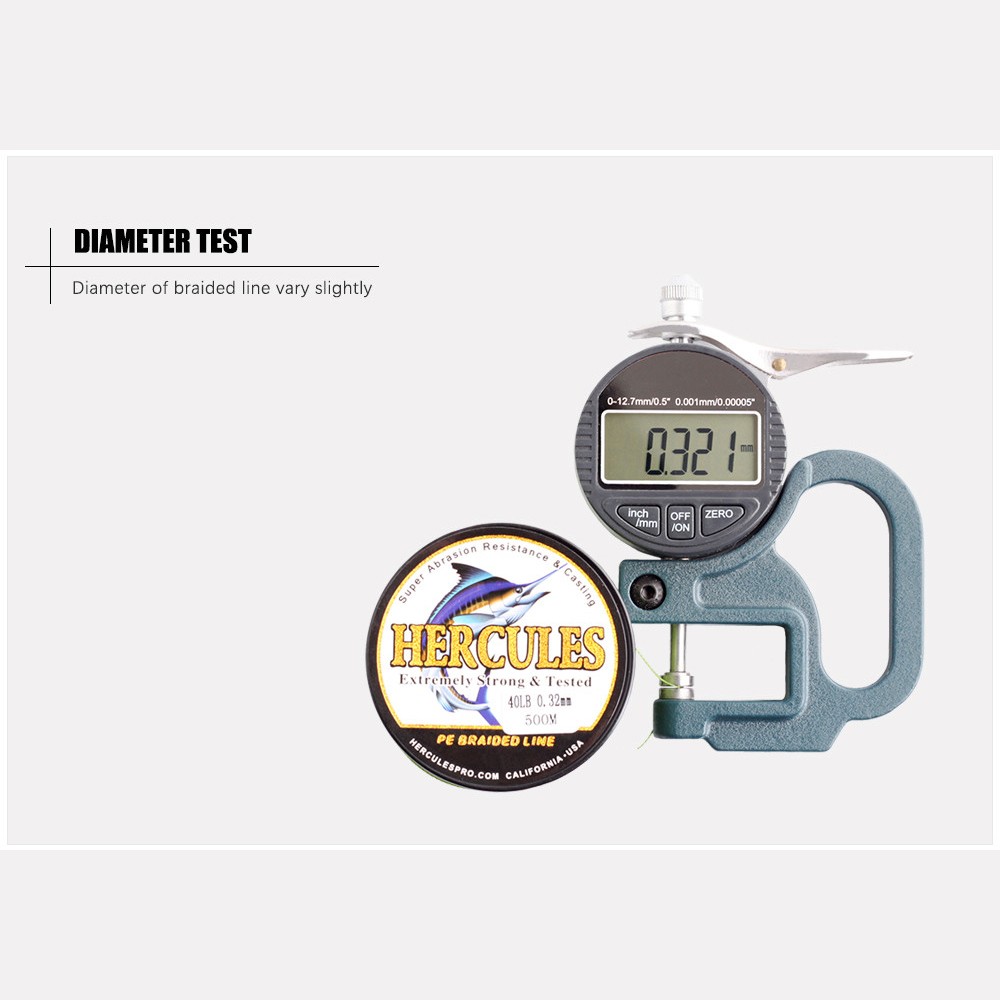 HERCULES Green Low-Vis Braided Fishing Line 8 Strands 10lb-300lb 100M-1000M