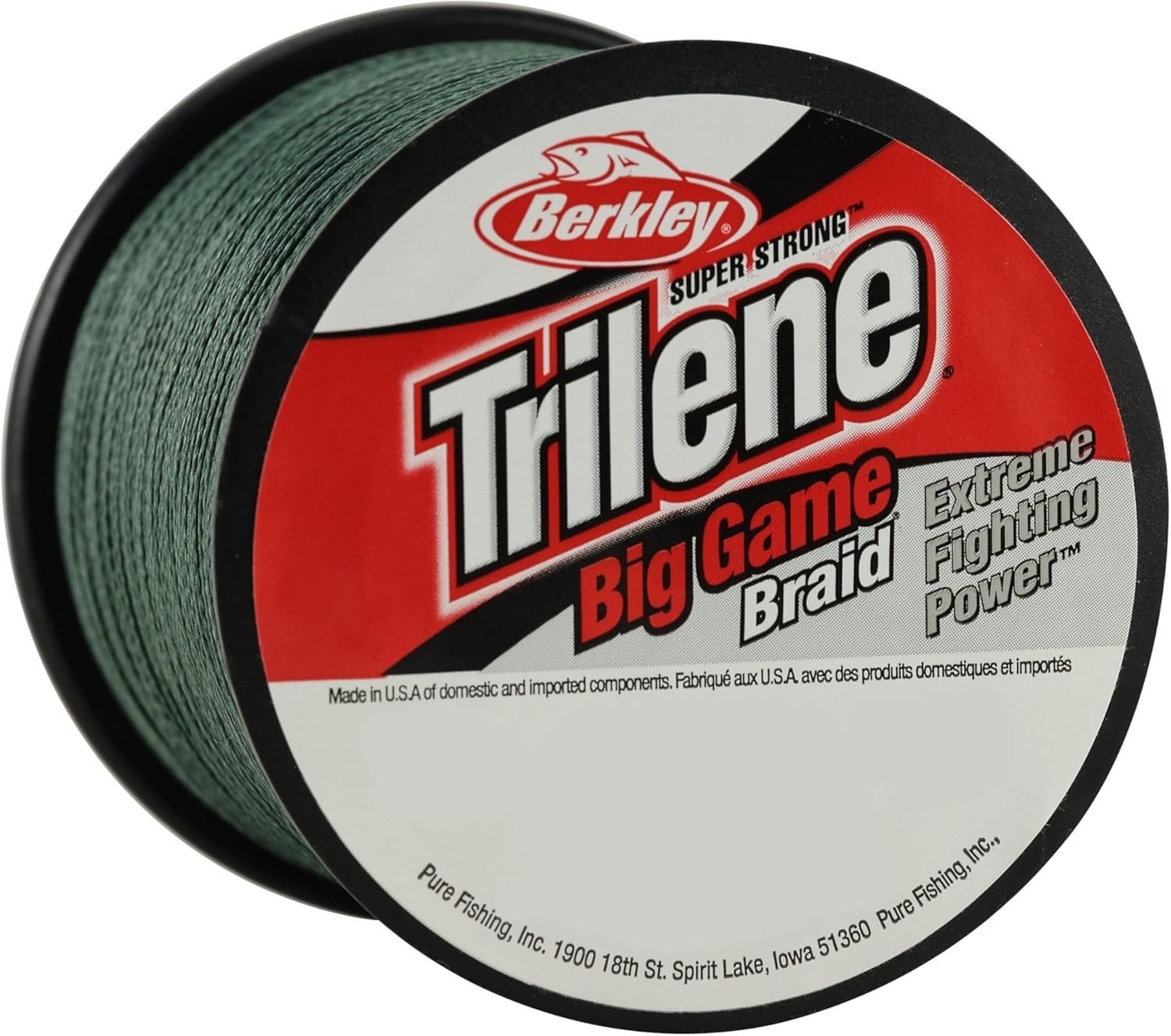 Trilene Big Game Braid Fishing Line – 30lb, 328yd, Abrasion Resistant Green