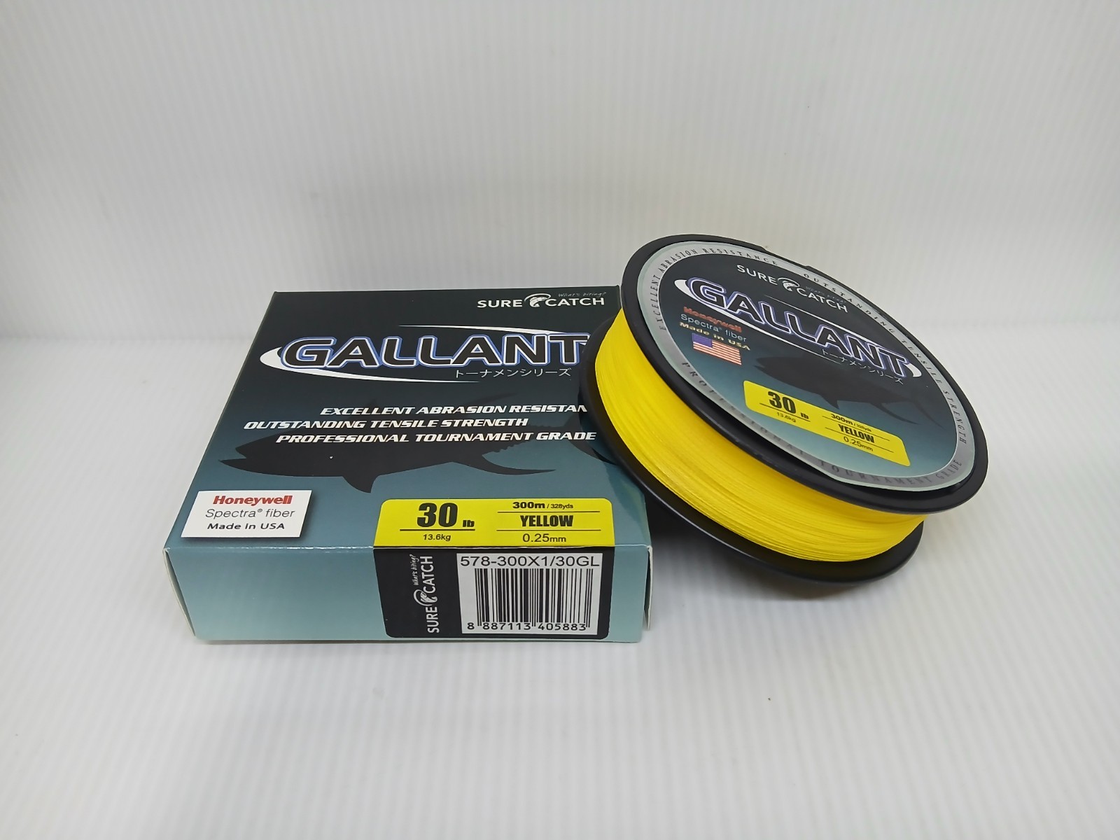 30lb USA Honeywell Spectra Fiber Surecatch Gallant 300m 328yd Fishing Line