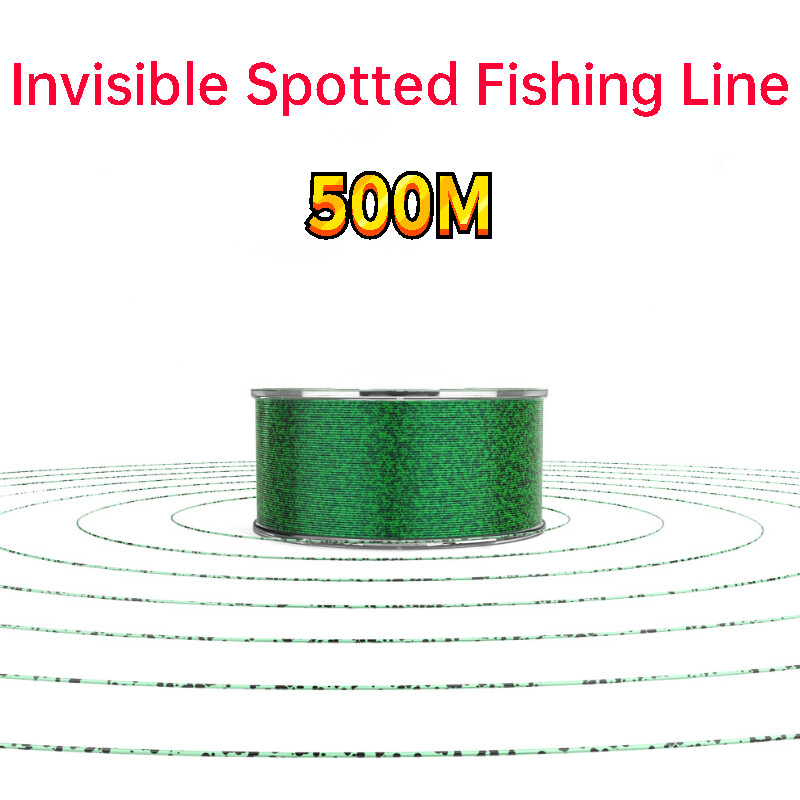 500m Fishing Line 3D Spotted Discolor Invisible Bionic Bait Anti Abrasion Lines