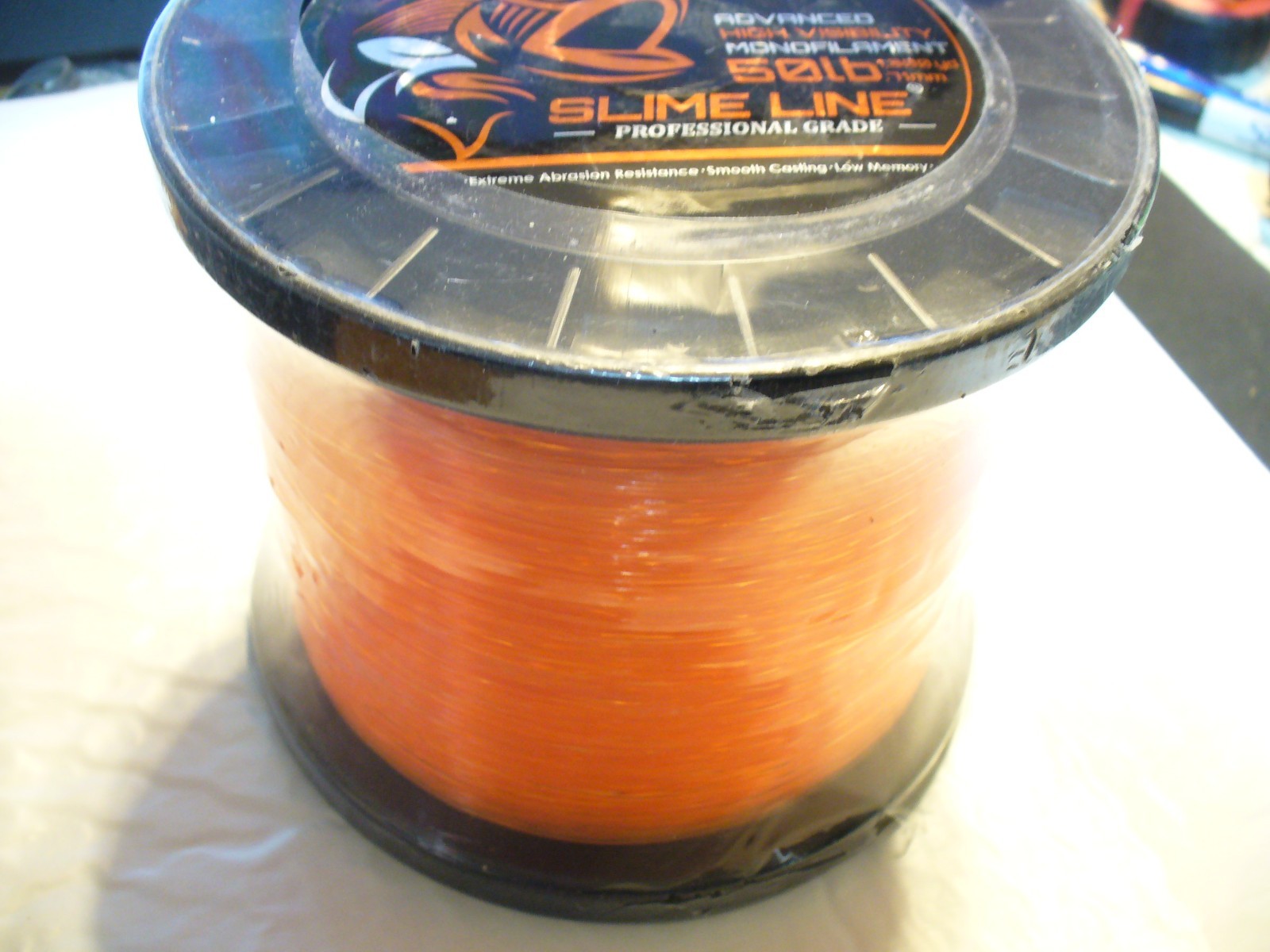 SLIME LINE 1 LB SPOOL 1300 YDS ADVANCED HIGH VIS PRO.GRADE NEON ORANGE 50#