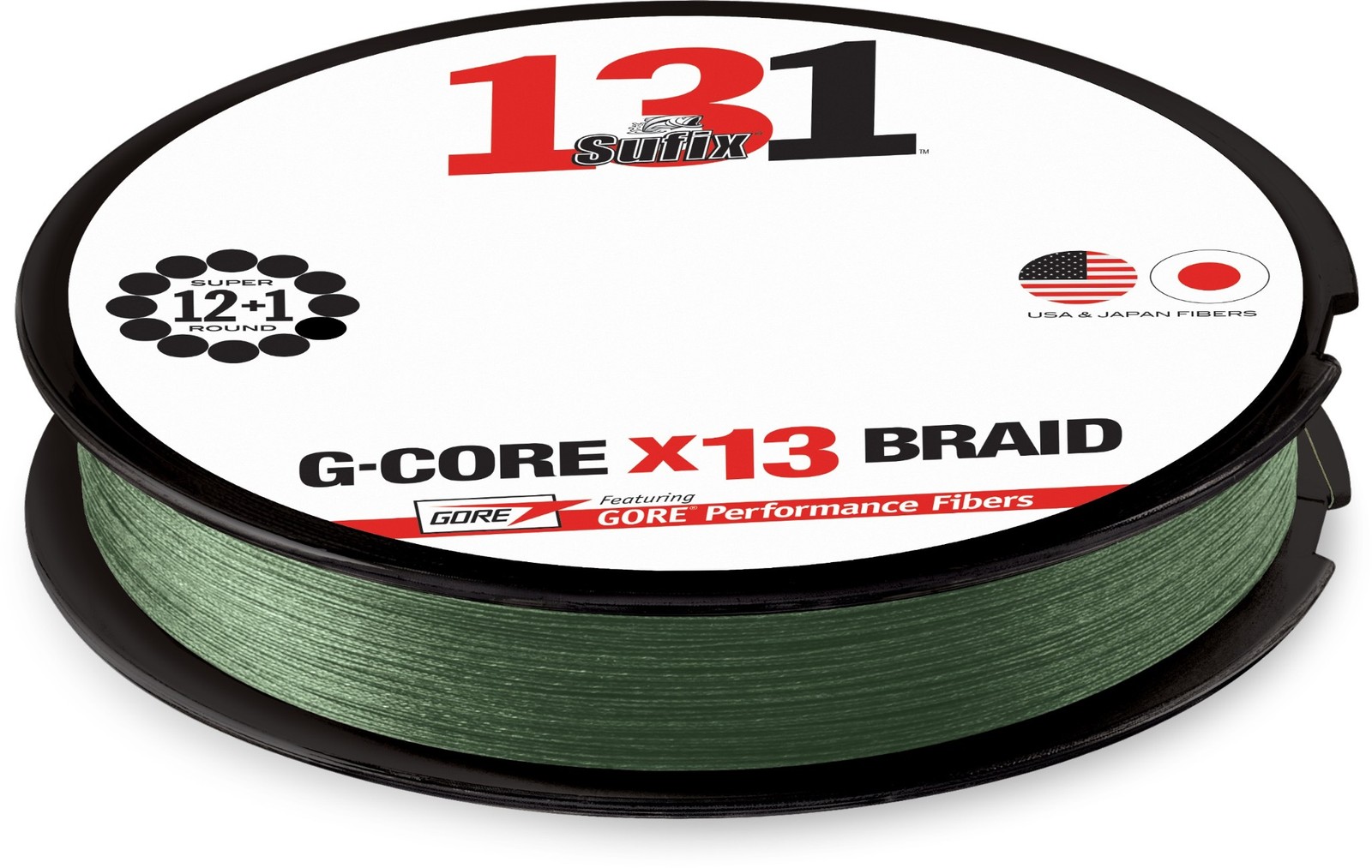 Sufix 631 #131 G Core x13 Braid line Lo Vis Green NIP 150Yd Pick lb test