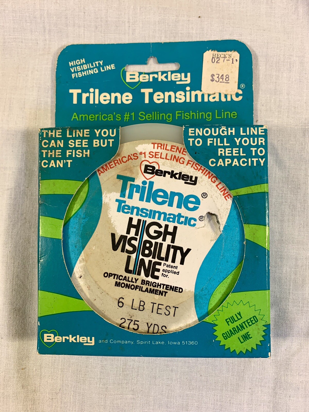 Vtg BERKLEY TRILENE TENSIMATIC Fishing Line 6# HIGH VISIBILITY ~ 275 Yards NEW