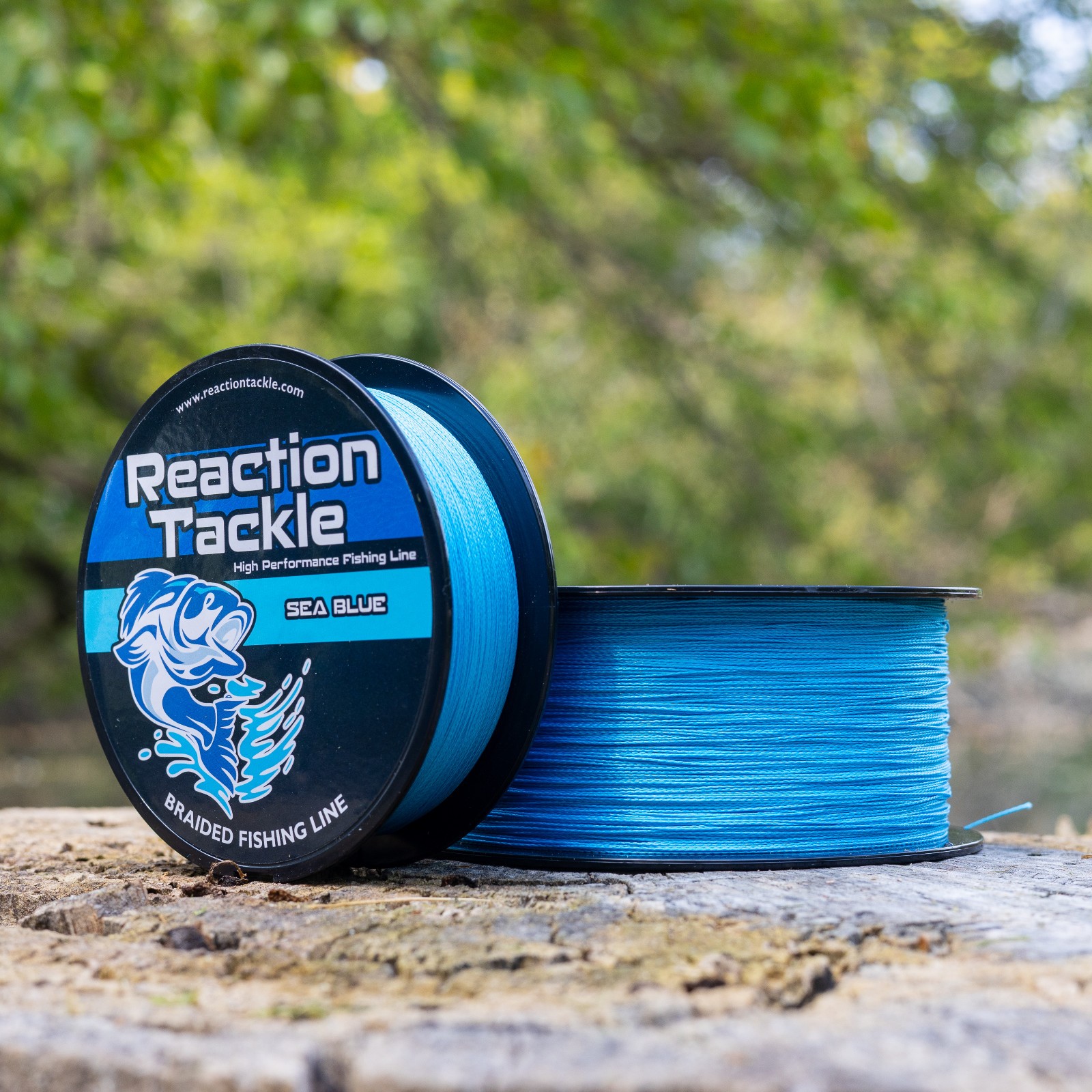 Reaction Tackle High Braided Fishing Line / Braid – Sea Blue 4 and 8 Strand