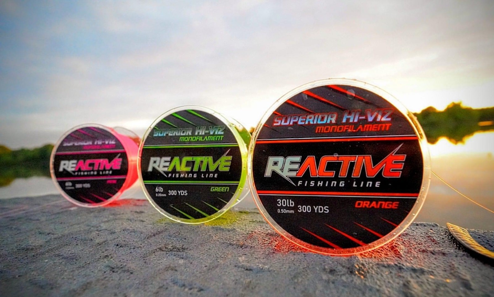 Reactive Superior Hi-Viz Pink Monofilament Fishing Line “Glows”