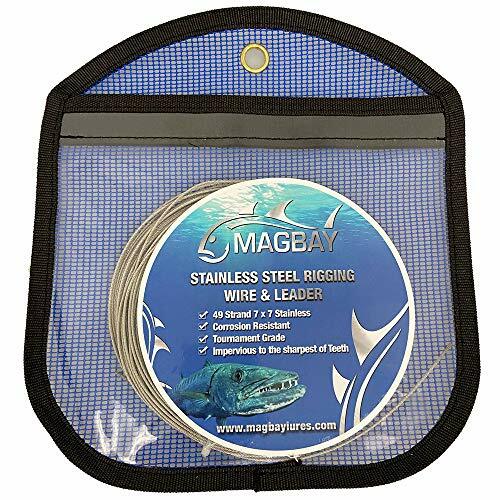 49 Strand American Wire 7×7 Stainless Leader + 10 Crimps – 30 ft 280 lbs Fishing