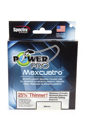 POWER PRO MAXCUATRO SPECTRA WHITE BRAIDED FISHING LINE 100LB 300YD FREE SHIPPING
