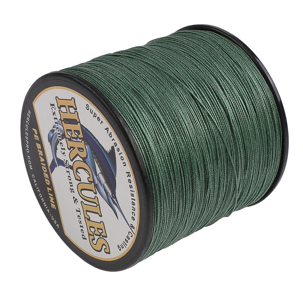HERCULES 500M 547 Yards 8 Strands 80lbs Braided Fishing Line Green Fly Weave