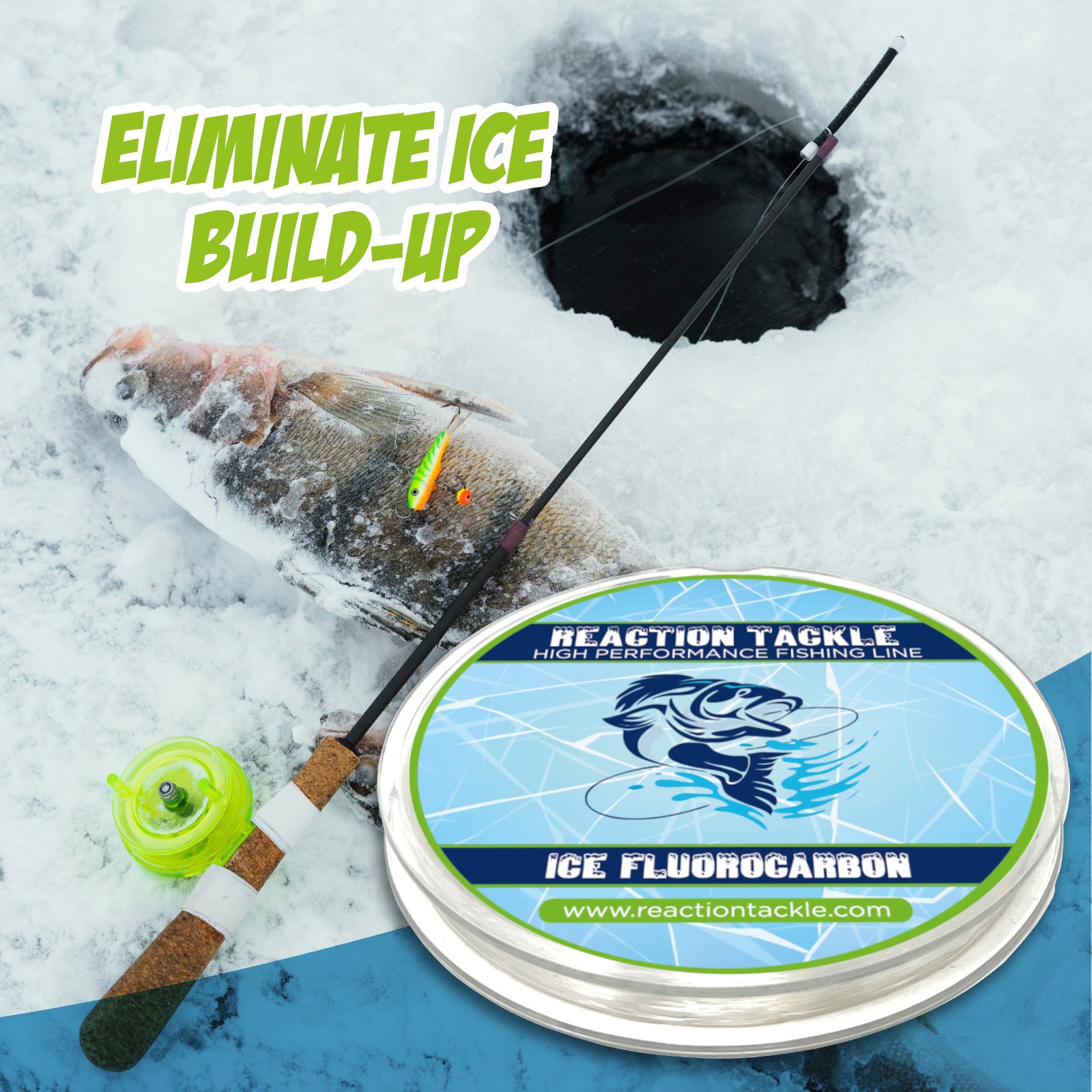 Reaction Tackle Ice Fishing Fluorocarbon