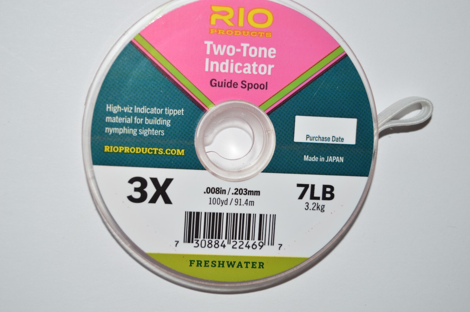 rio two-tone indicator high-viz tippet 100yds 3x 7lb flyfishing freshwater