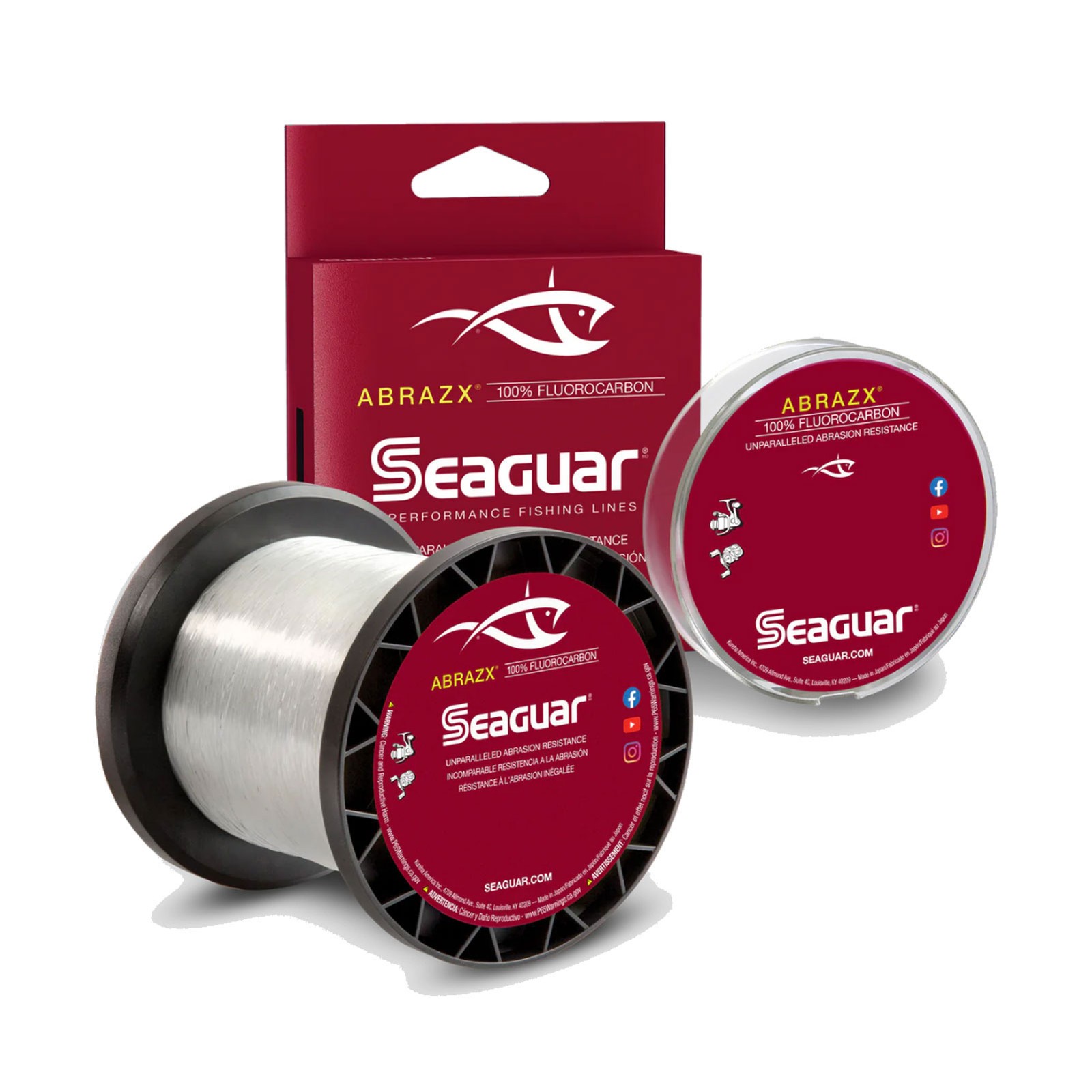 SEAGUAR AbrazX 1000yds 17lb Fluorocarbon Fishing Line (17AX1000)