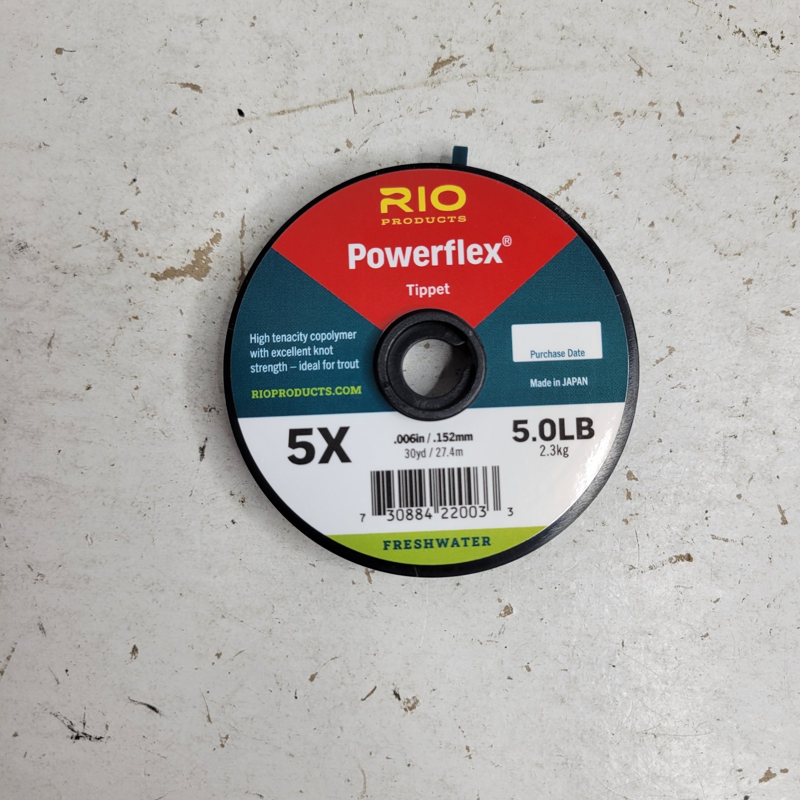 Rio Powerflex Tippet 5X 5LB Flyfishing Trout Freshwater 30YDS Hi Knot Strength
