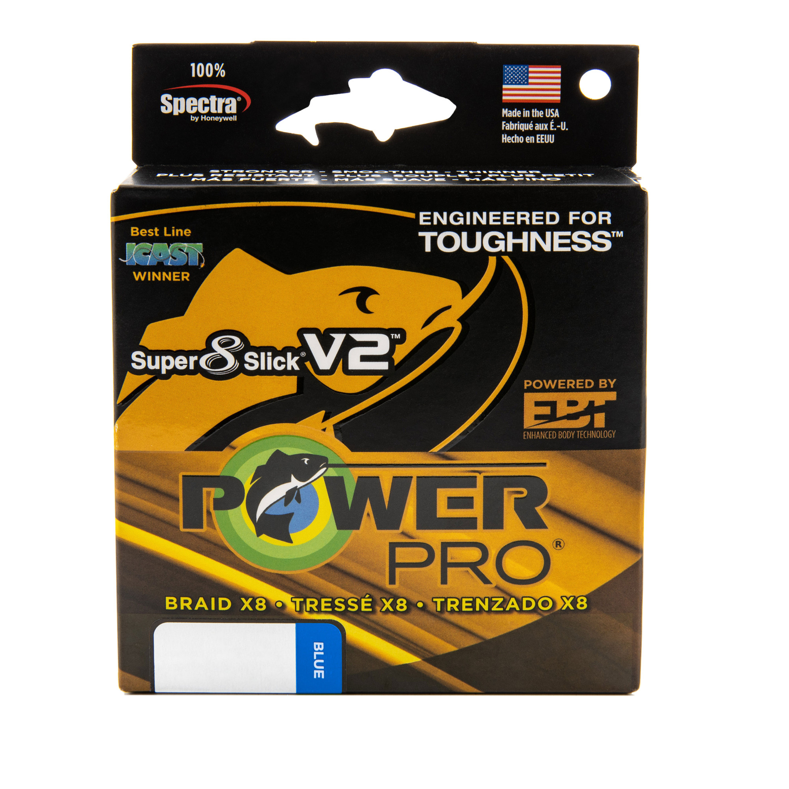 PowerPro Super 8 Slick V2 Braided Fishing Line – Marine_Blue – 40lb – 150yd (…