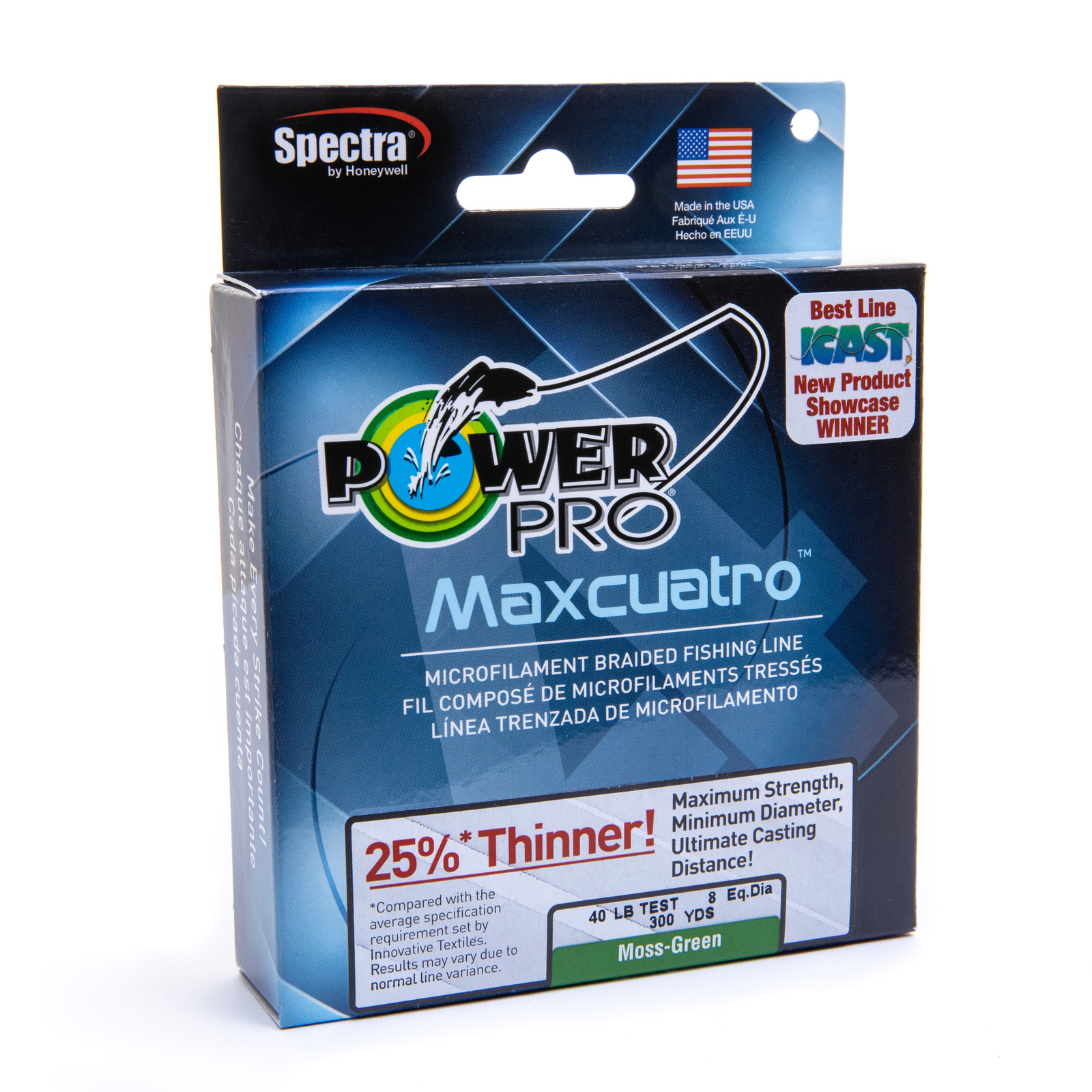 PowerPro Maxcuatro Braided Fishing Line – White – 50lb – 300yd/270m (33400500…