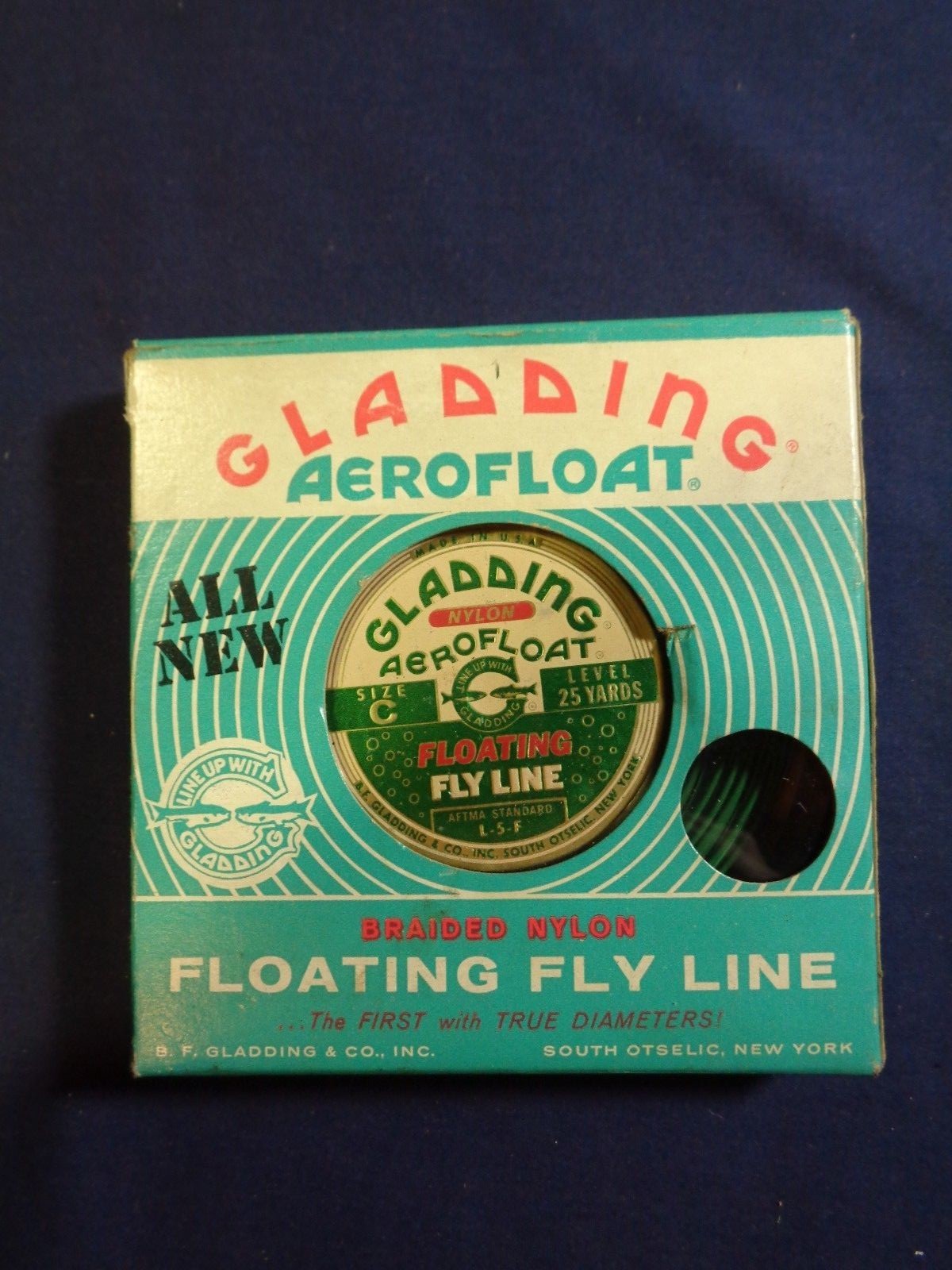 Vintage Floating Fly Line “GLADDING AEROFLOAT” Size C Green L-5-F