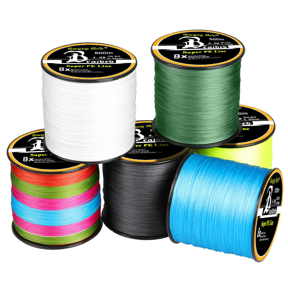 328/547/1093 Yards PE Sea Braided Fishing Line 4/8 Strands 12-100LB 300-1000M