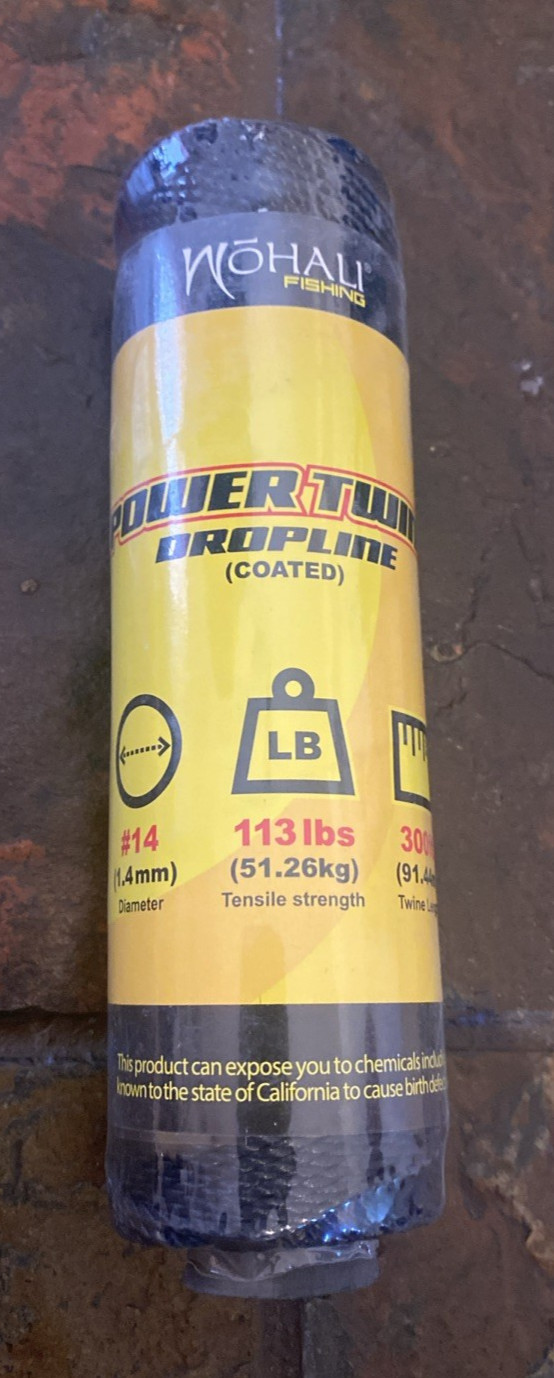 Team Catfish/Wohali Power Twine Coated Dropline #14 113 lbs 300 ft Black ~ DIY 2