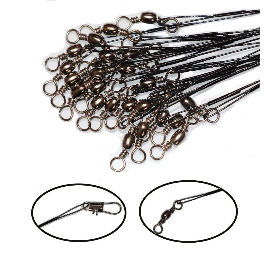 50pcs Fishing Wire Leaders Heavy Duty Nylon-Coated Fishing Line Wire Leaders …