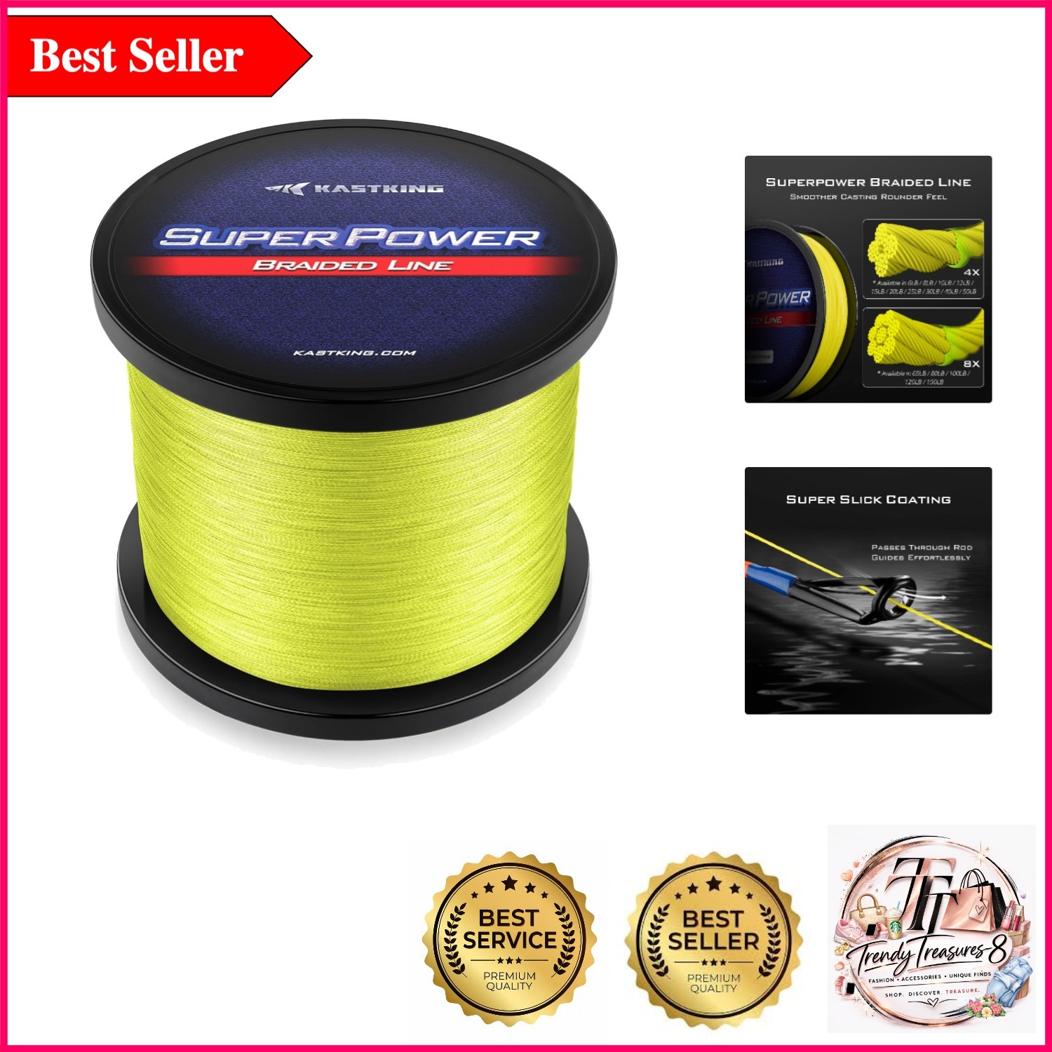 SuperPower Braided Fishing Line – Ultra-Strong, Abrasion-Resistant, Zero Stretch