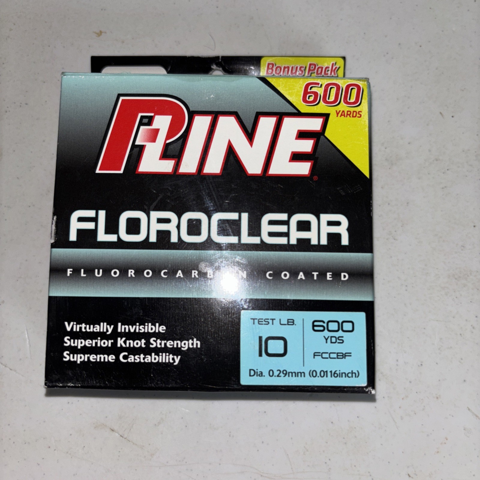 P-Line Floroclear-Fluorocarbon Coated Clear 10 LB. 600 Yards 0.0116 Inch Dia.