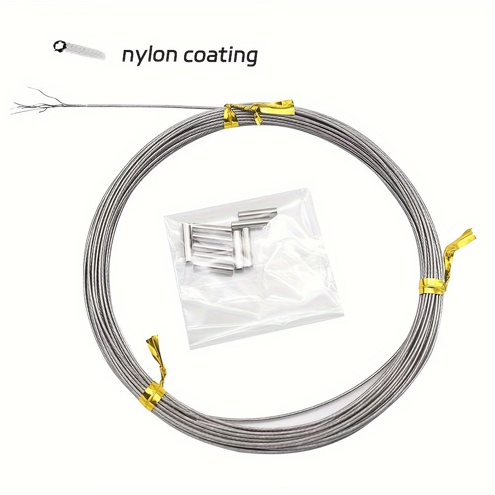 5Pcs Saltwater Stailess Fishing Wire Leader Line 7 Strand Leader Wire Bite-proof