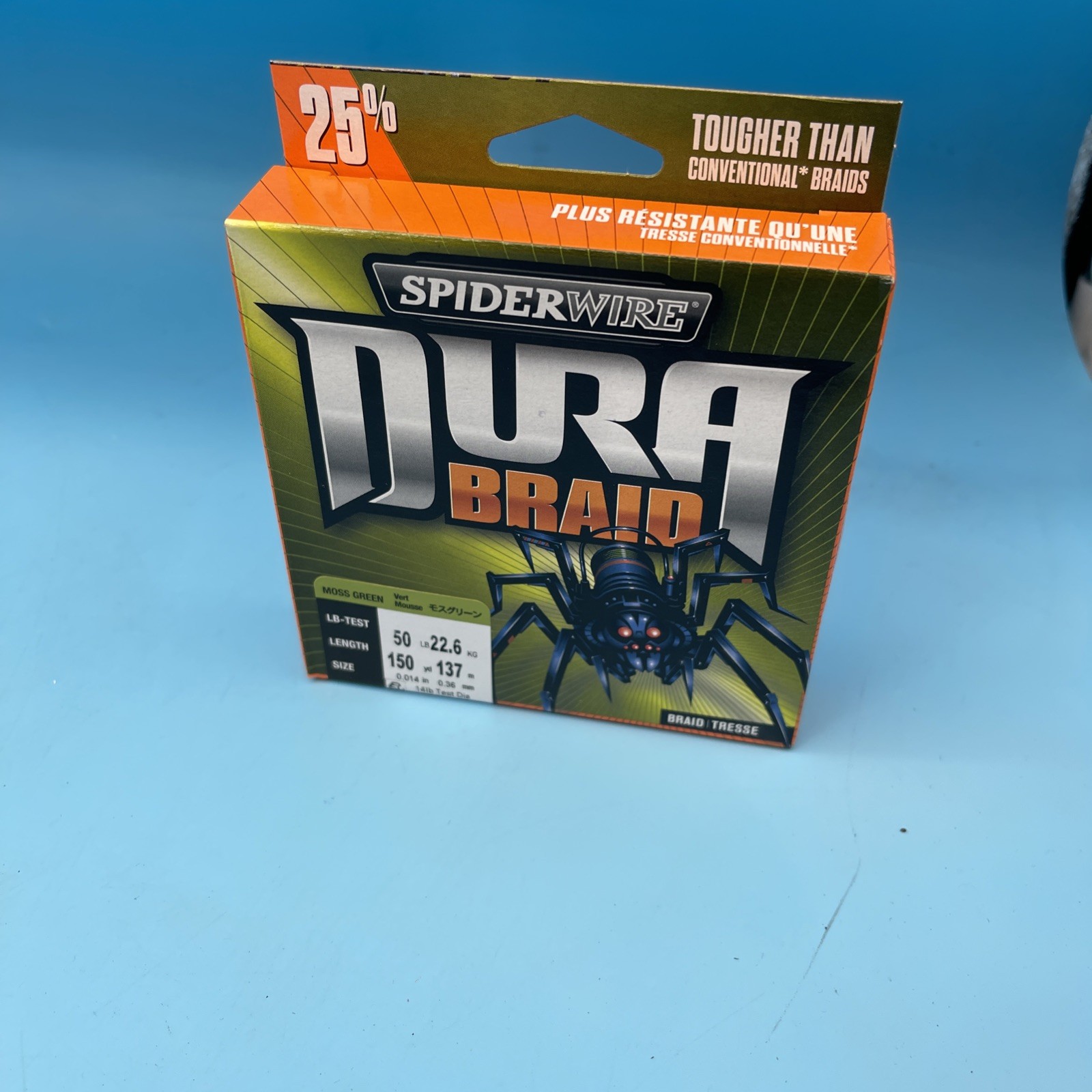 SpiderWire Dura Braid Fishing Line Moss Green 50 LB 150 Yards New