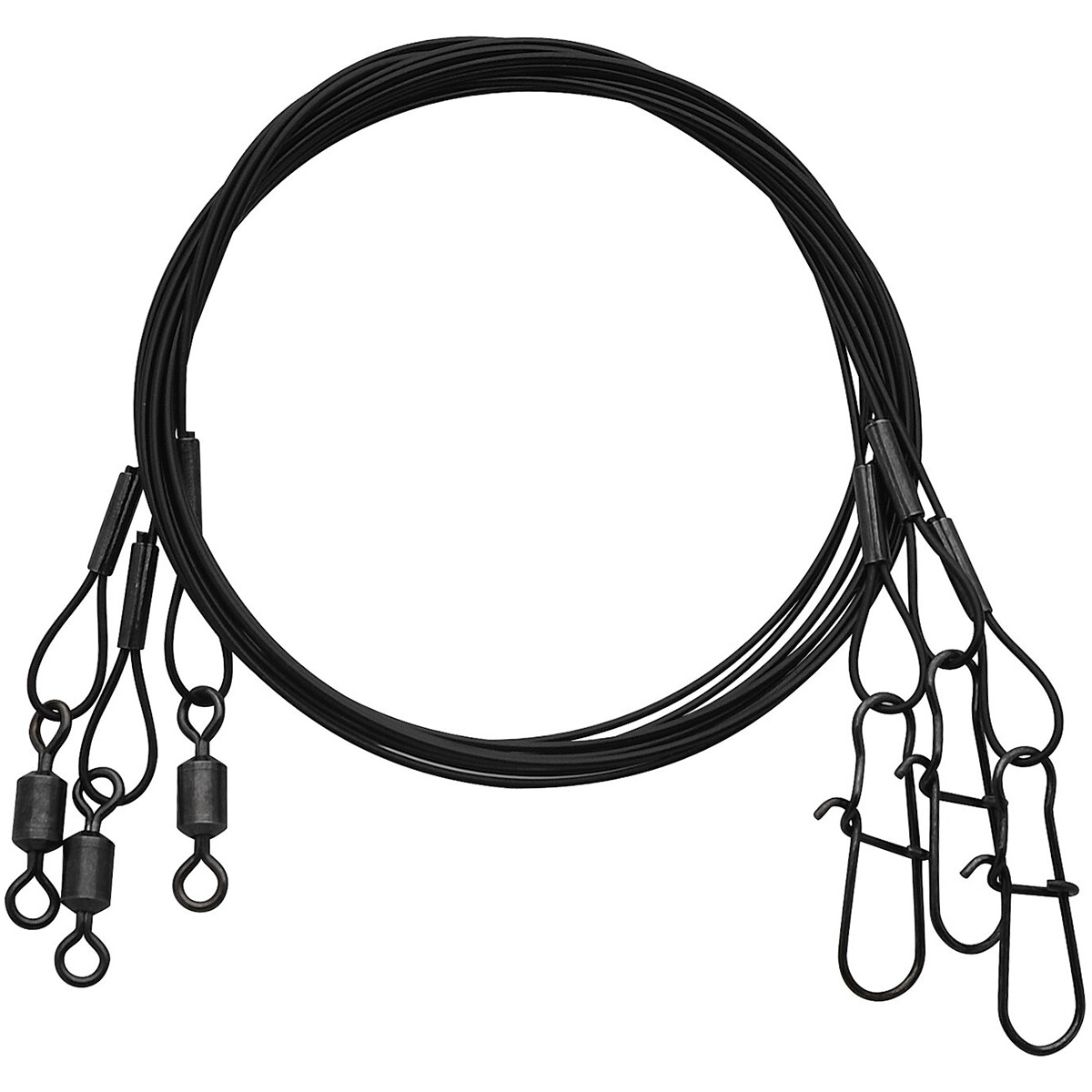 Eagle Claw Black Heavy Duty 12″ Wire Leaders 3-Pack