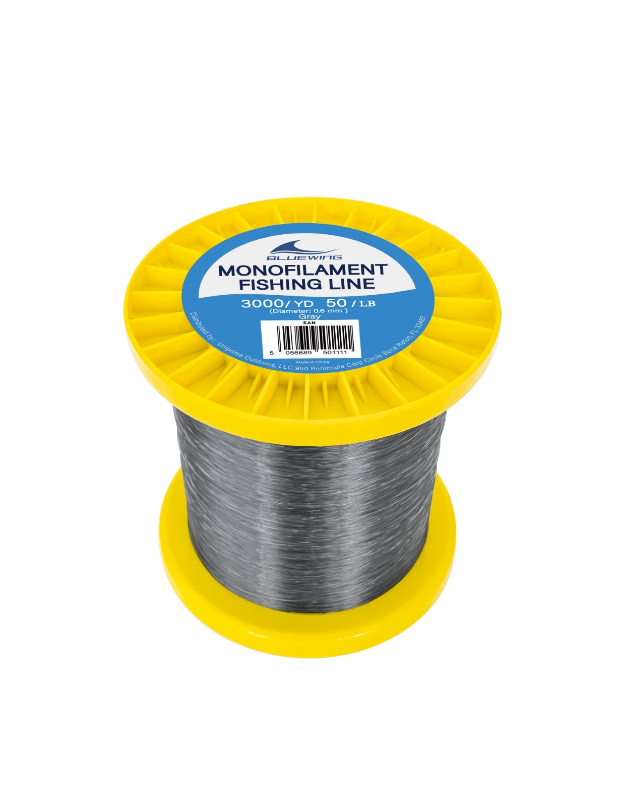 BLUEWING 3000YD Monofilament Fishing Line Thin Diameter 50-130lb Gray US Seller