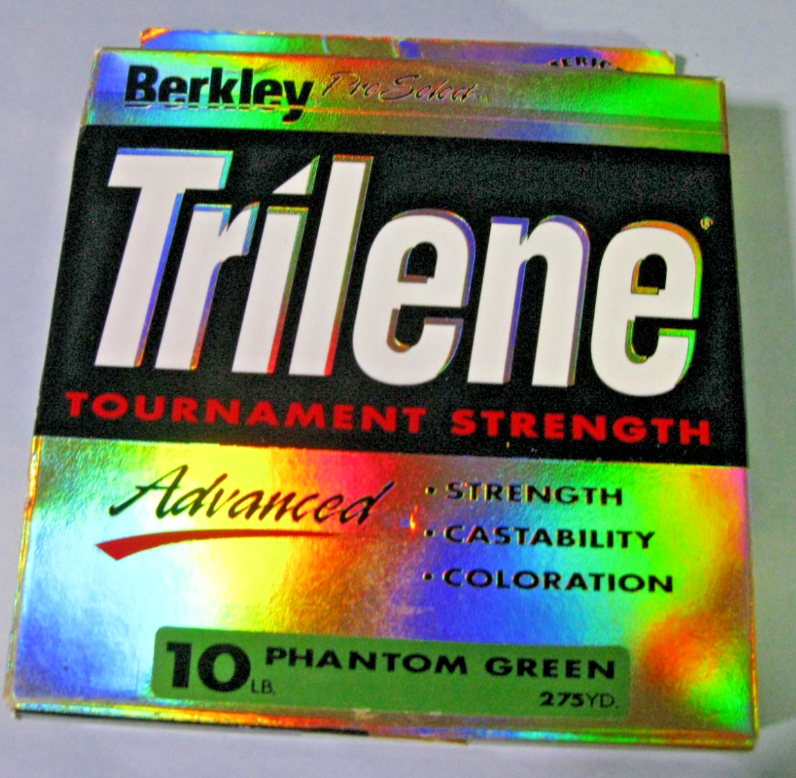 One (1) Spool Berkley, Trilene Tournament Strength,275yd 10lb Green(55%?remains)