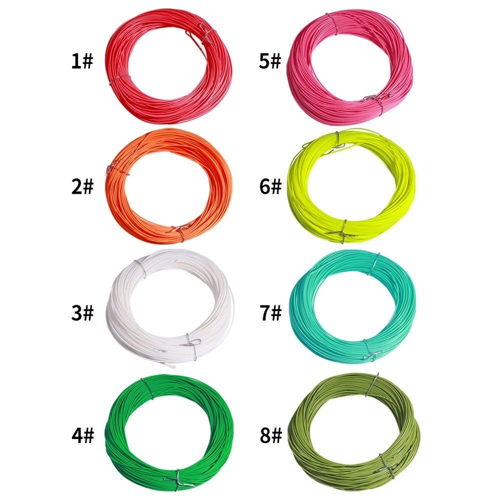 30m Bright Color Floating Fly Line 5F 8F Made from Strong Polyethylene Material