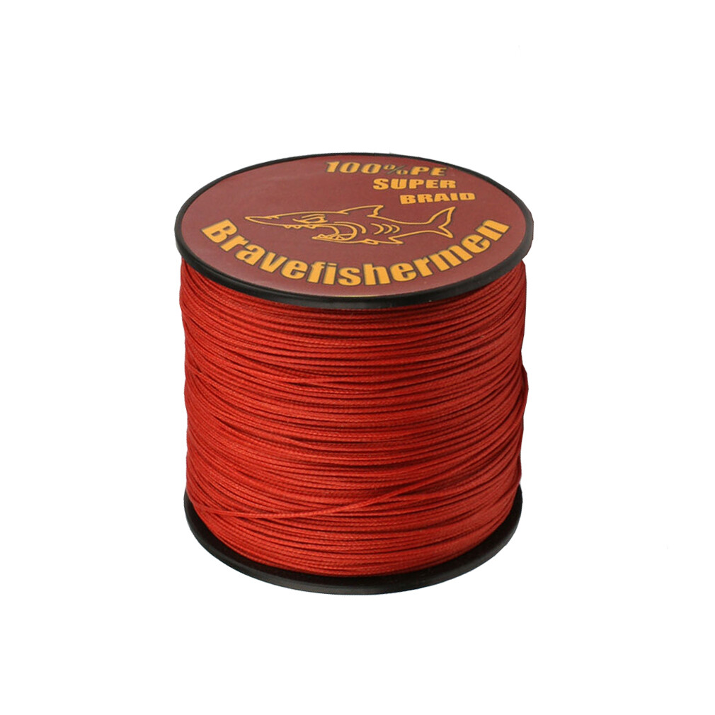 Red 109/328/547/1093Yards Super Strong PE Braided Fishing Line 4 Strands 6-100LB