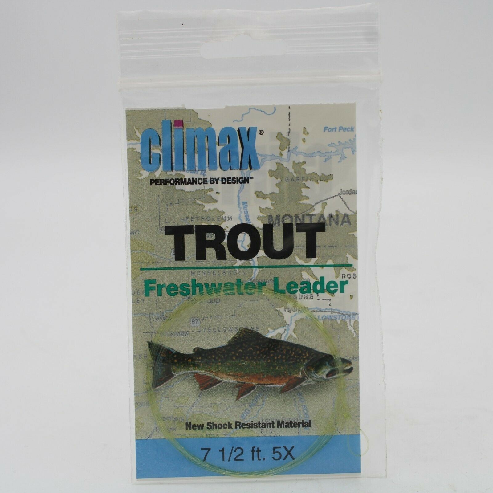 Climax Trout Fresh Water Leader Fly Fishing Tippet 290167 7-1/2ft 5X