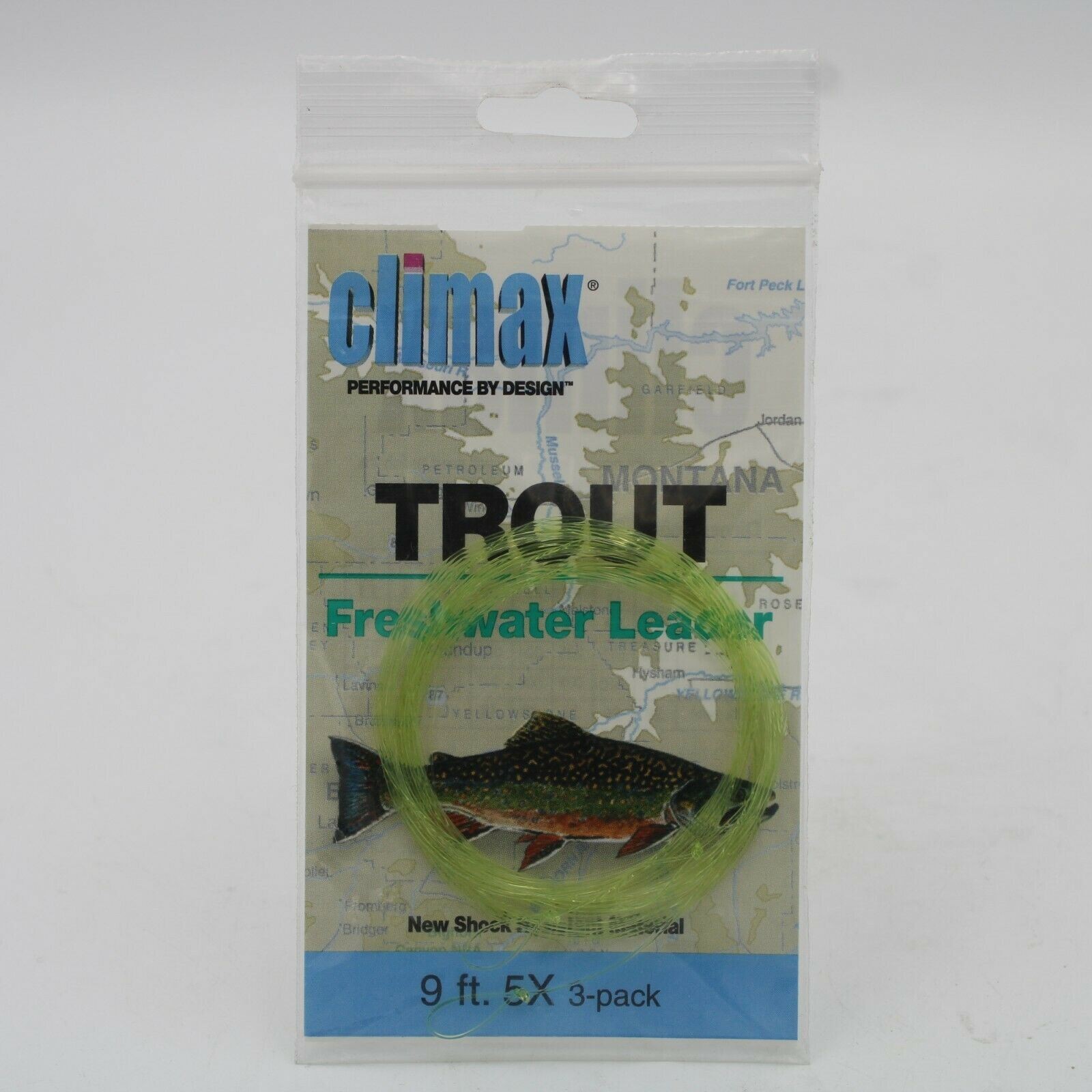 Climax Trout Fresh Water Leader Fly Fishing Tippet 3 Pack 290488 9ft 5X a