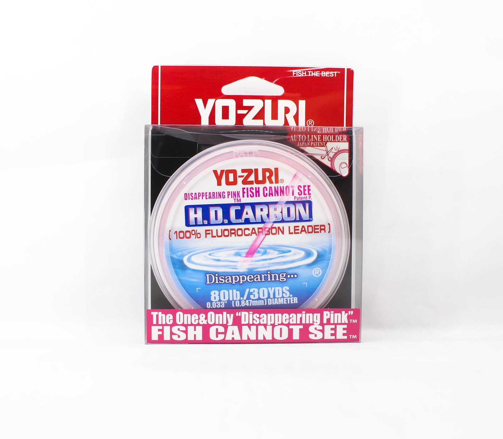 Yo Zuri H.D Carbon Fluorocarbon Pink 100% 30 yds 80lb R895-DP (1433)