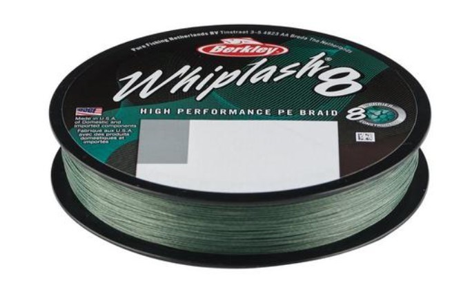 Berkley Whiplash 8 Moss Green 300m 32lb 32.6lb 330yd PE Braid HIGH PERFORMANCE