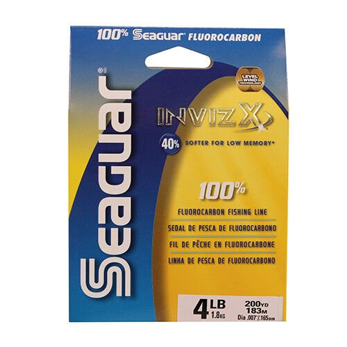Seaguar Invizx 4 Lb/Length 200 Yards Fluorocarbon Fishing Line Clear 04VZ200