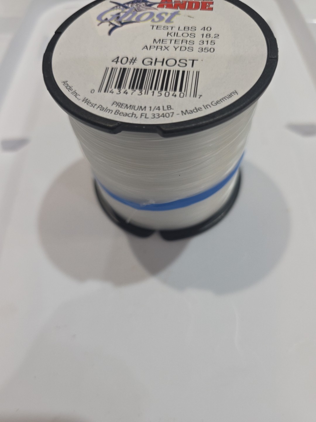 Ande Premium 40lbs Monofilament Fishing Line Ghost 1/4lb 350yds Spool New