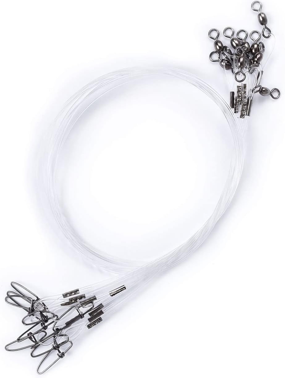 Fluorocarbon Fishing Leader Set – 10 Pcs, 50lb Strength, High Sensitivity Design