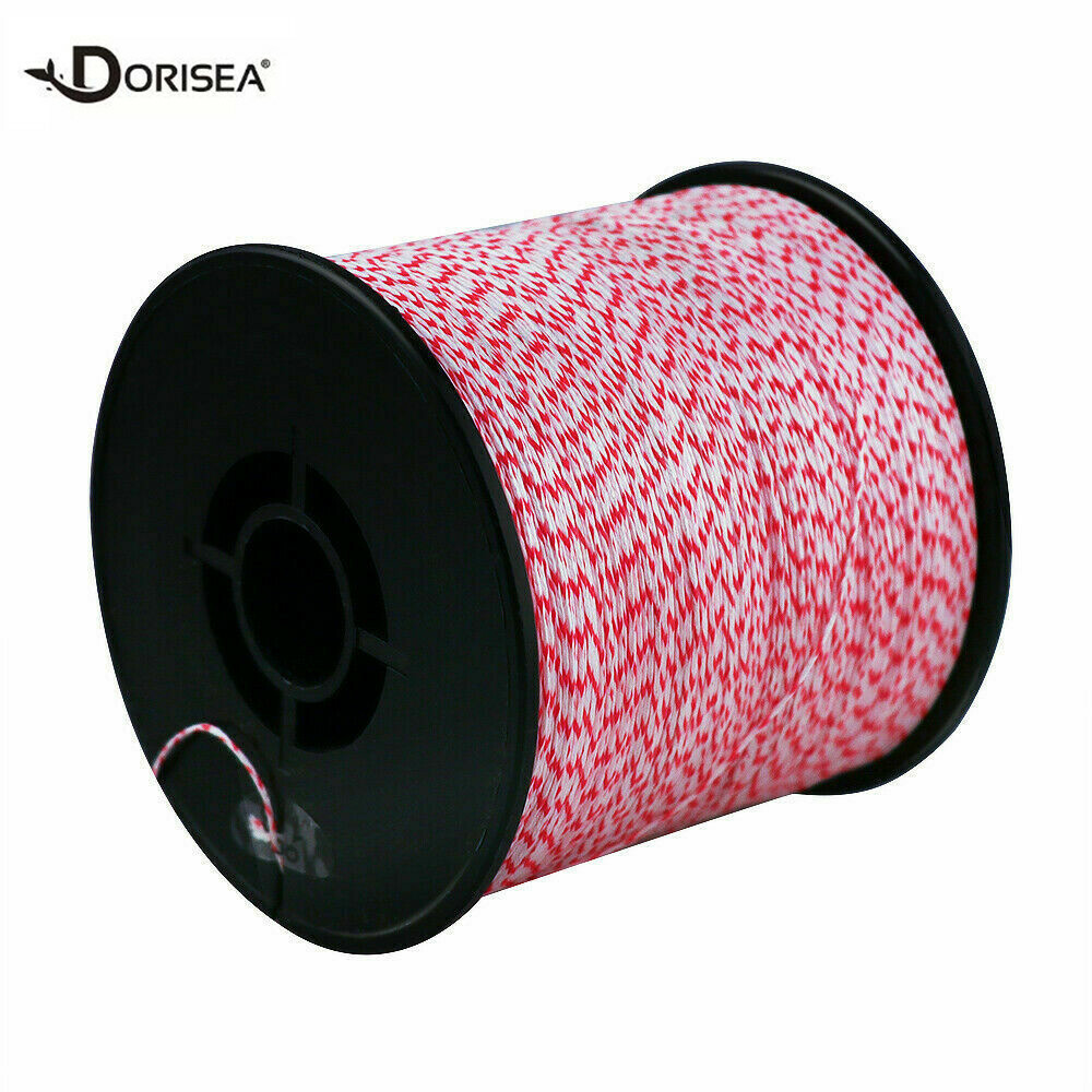 Dorisea Pro Braid 100m-2000m White Red Mixed Spot PE Braided Fishing Line Thread