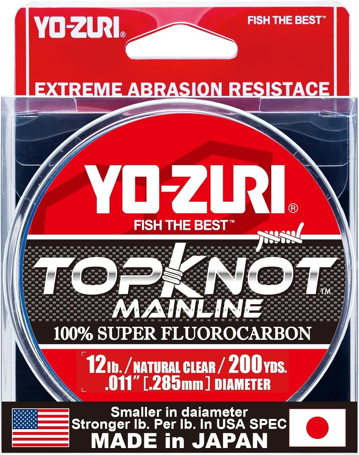 Topknot 200 Yards Clear Fluorocarbon Line – Abrasion Resistant and Durable