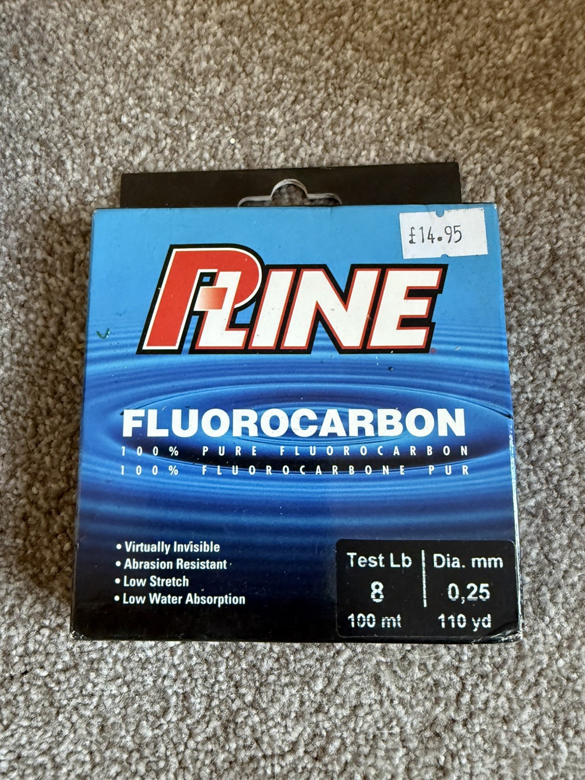 P-Line 100% Pure Fluorocarbon Clear Fishing Line 100m – 8lb. Test
