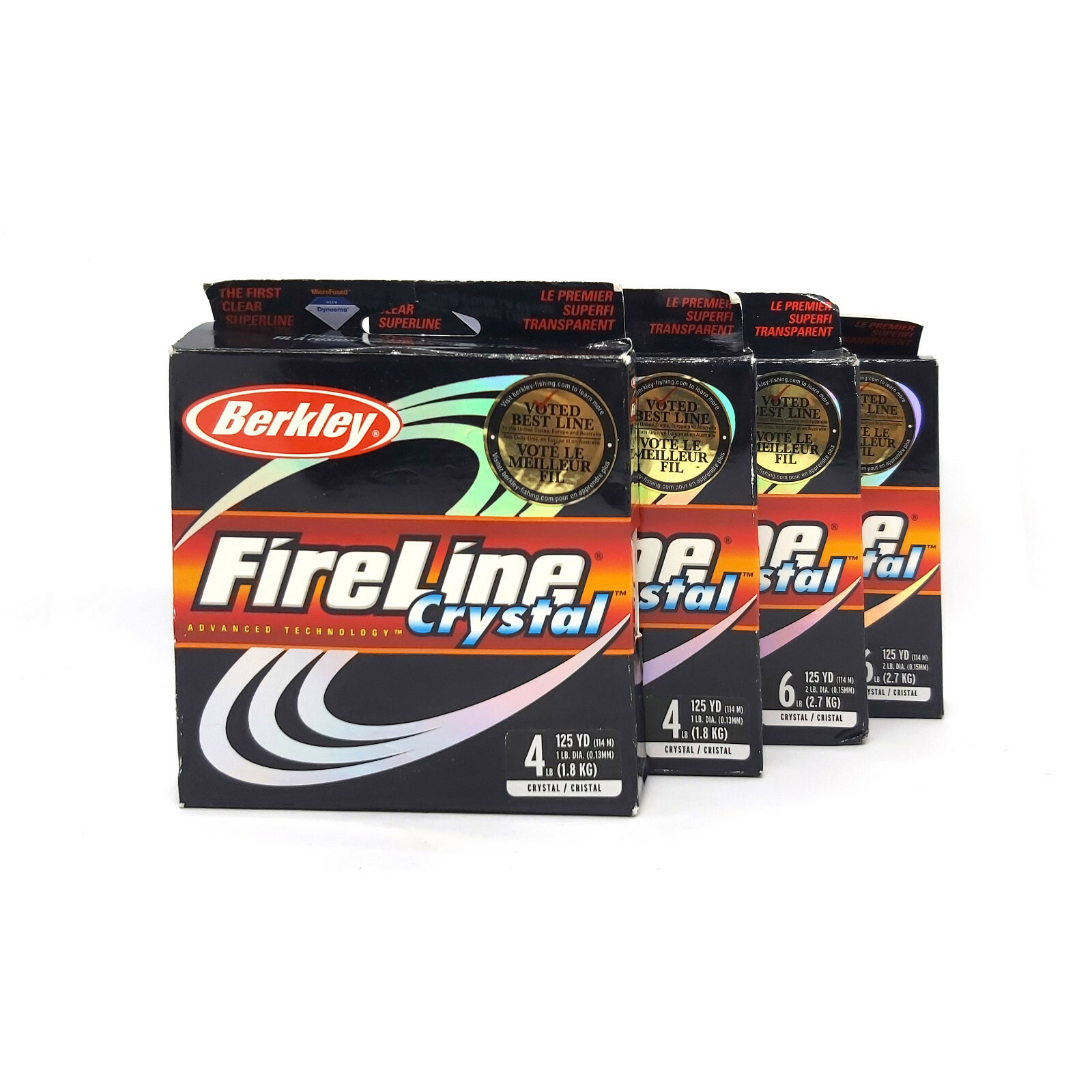 BERKLEY FIRELINE CRYSTAL PE BRAID FISHING LINE 114M 125yds 4LB #0.6 6LB #0.8