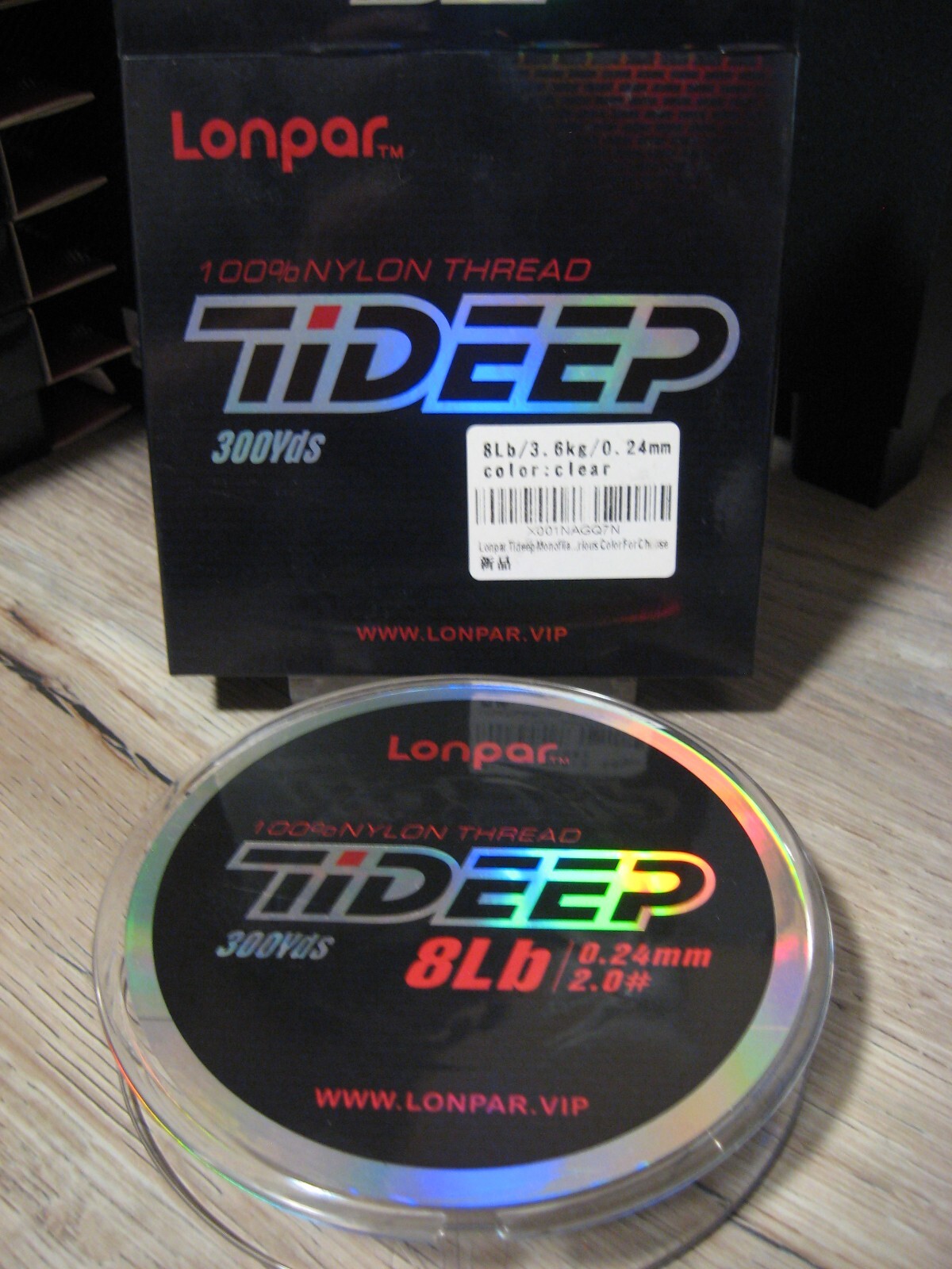 Lonpar TiDeep Monofilament Fishing Line 8 LB Test 300 YDs Clear Nylon