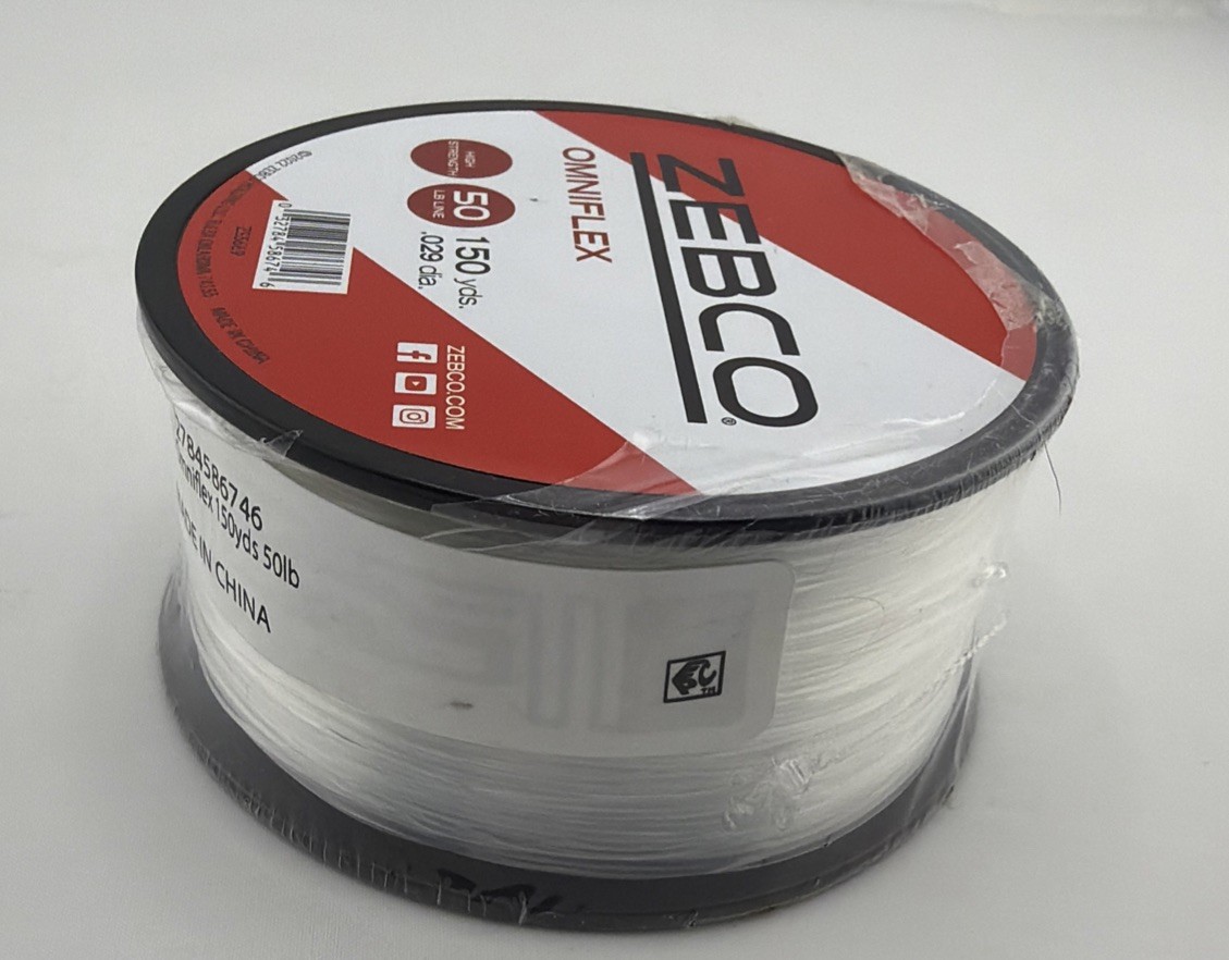 Zebco Omniflex 50 lb Monofilament Fishing Line 150 Yds Clear Spool USA. New