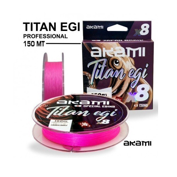 AKAMI TITAN EGI X8 Braided Line Pink 150m 0.08mm – 0.16mm