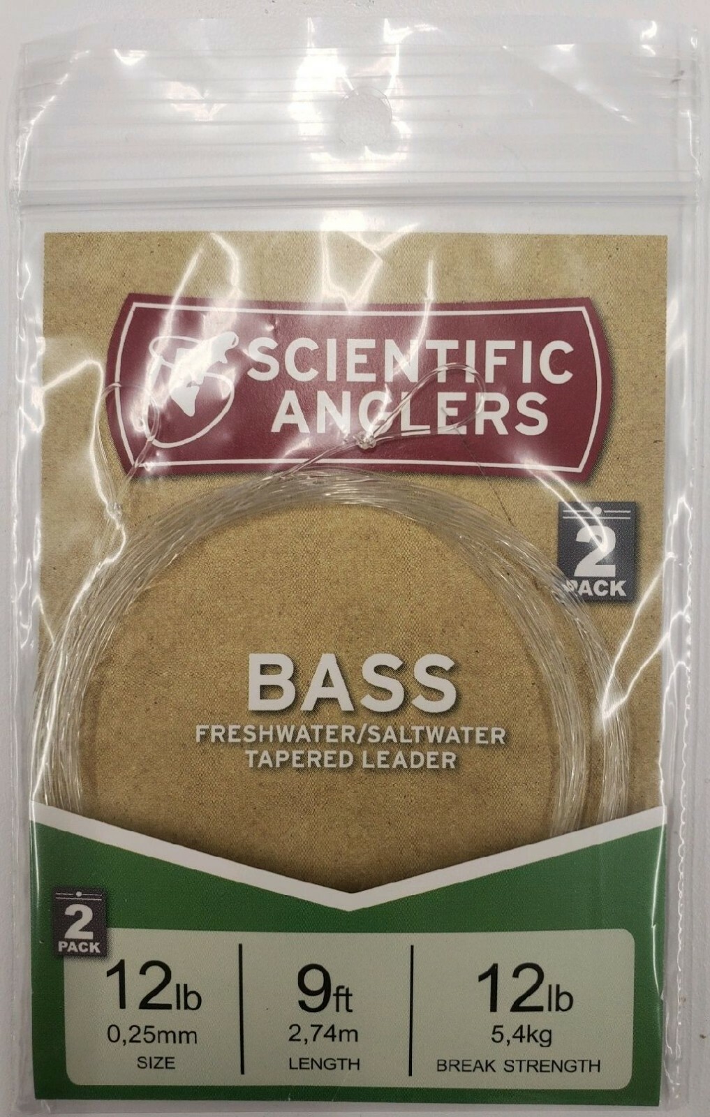 Scientific Anglers Premium Tapered Fly Leaders 3X 7′ 8.5# – Freshwater 2 Pack
