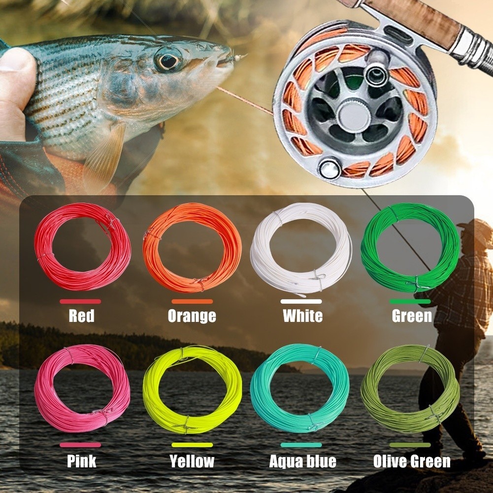 30m Bright Color Floating Fly Line 5F 8F Made from Strong Polyethylene Material