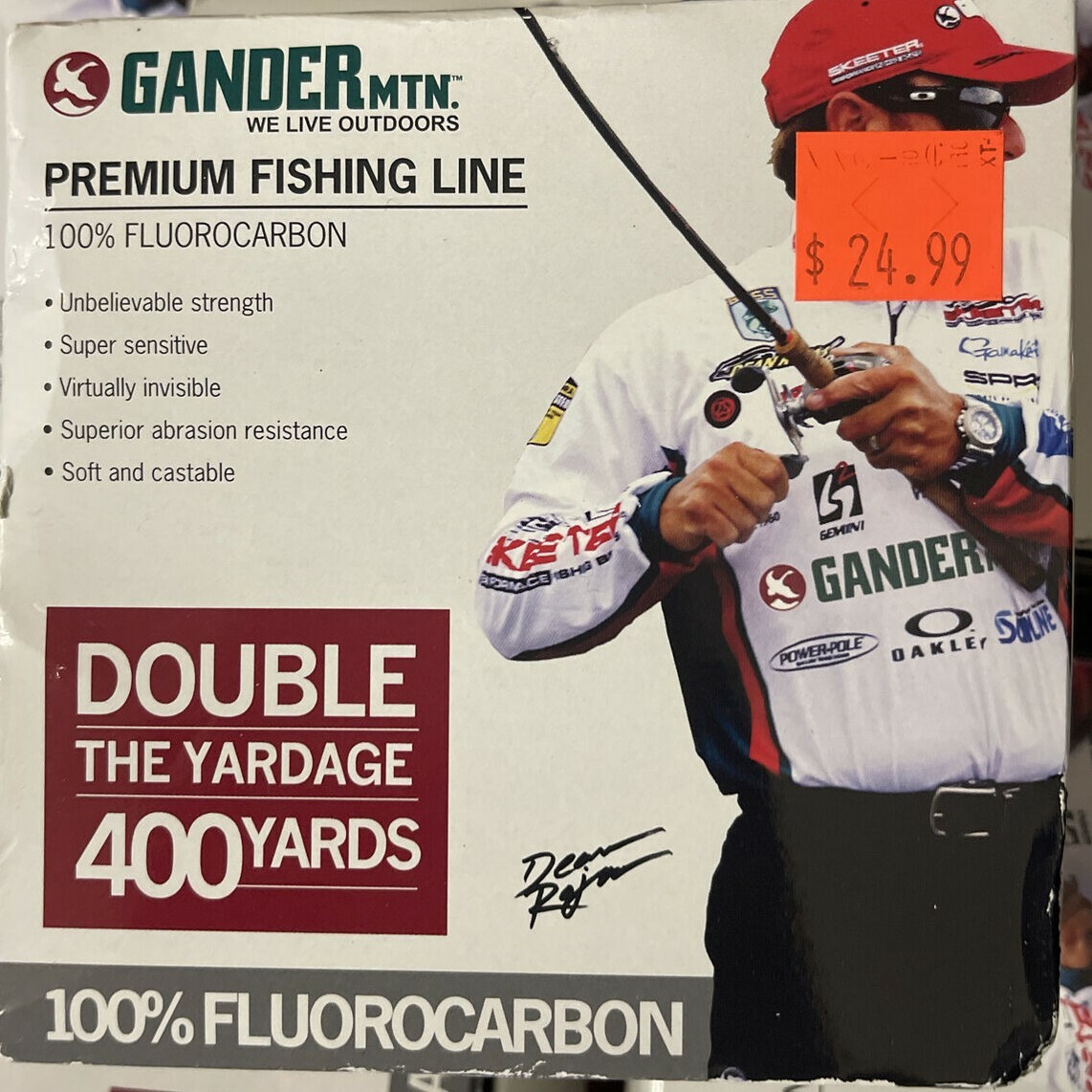 Gander MTN Mountain 8 LB 400 Yards PREMIUM Clear New Fluorocarbon Fishing Line