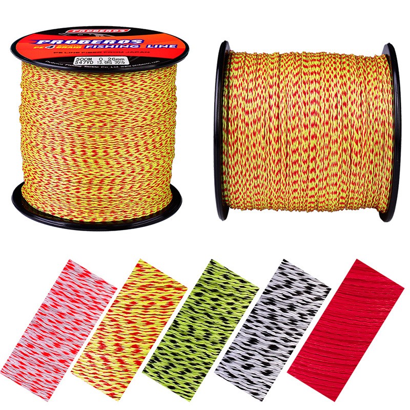 4 Stands Fishing Line 500m Multifilament PE Braided Fishing Line 6lb-100lb