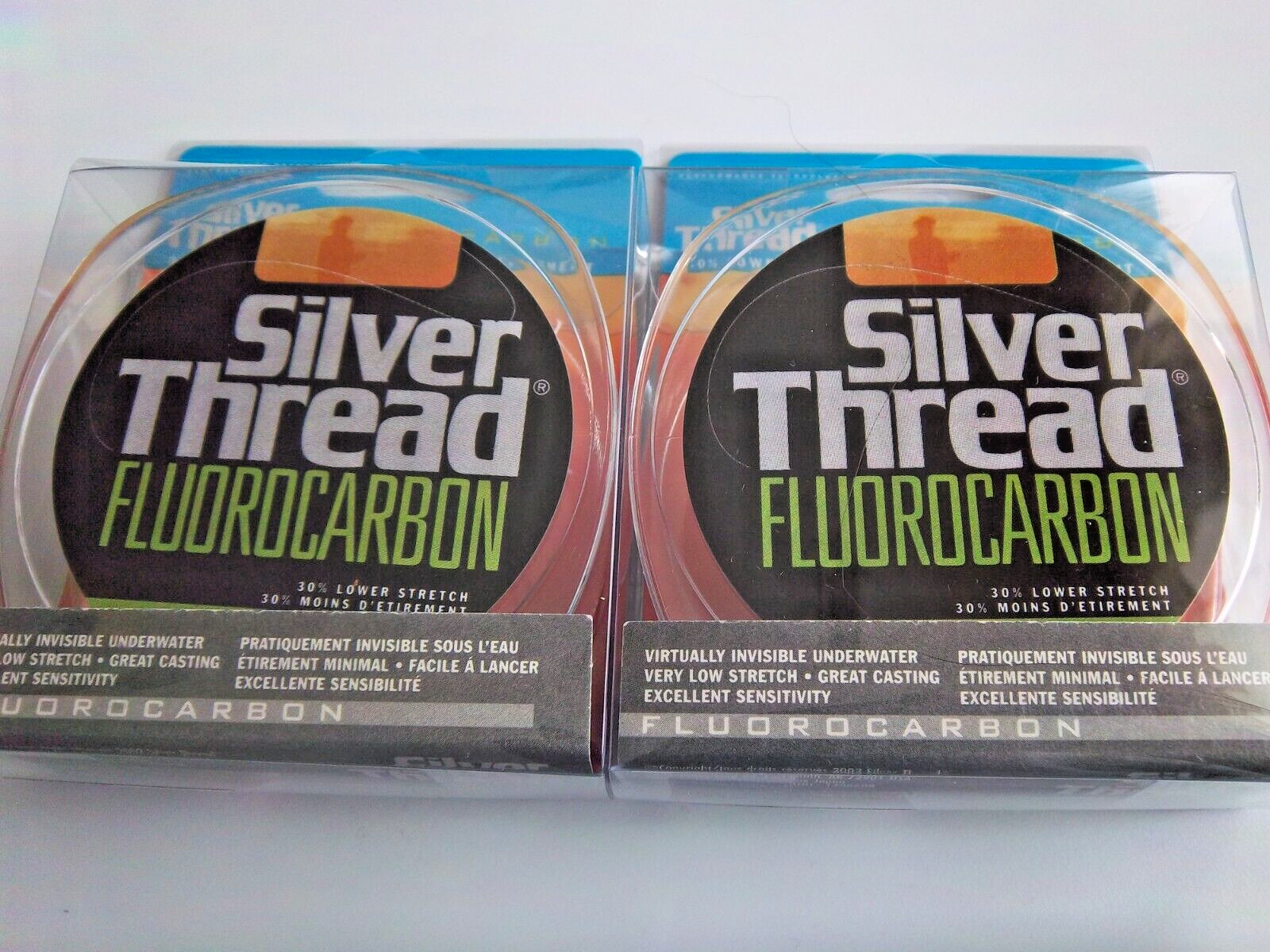 (LOT OF 2) SILVER THREAD FLUOROCARBON LINE 200YD ZFC600200 CLEAR 6LB BR5101